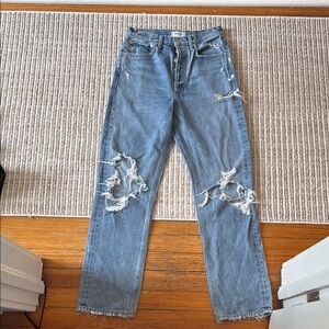 Agolde Distressed 90s Straight Jeans